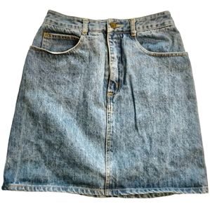 Vintage 1980's Georges Marciano for GUESS? Denim Jean High Waist Skirt